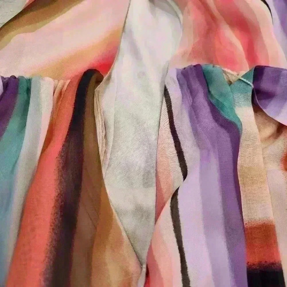 DONNA RICCO Multi Color/Nude Maxi Gown Dress, Women's 10 - Picture 12 of 14